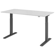 HAMMERBACHER XMKA16 höhenverstellbarer Schreibtisch 70,0 - 120,0 cm - elektrisch lichtgrau / grafit