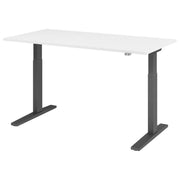 HAMMERBACHER XMKA16 höhenverstellbarer Schreibtisch 70,0 - 120,0 cm - elektrisch weiß / grafit