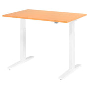 HAMMERBACHER XMKA12 höhenverstellbarer Schreibtisch 70,0 - 120,0 cm - elektrisch buche / weiß