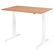 HAMMERBACHER XMKA12 höhenverstellbarer Schreibtisch 70,0 - 120,0 cm - elektrisch nussbaum / weiß