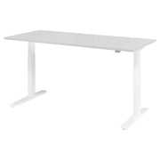 HAMMERBACHER XMKA19 höhenverstellbarer Schreibtisch 70,0 - 120,0 cm - elektrisch lichtgrau / weiß