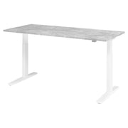 HAMMERBACHER XMKA19 höhenverstellbarer Schreibtisch 70,0 - 120,0 cm - elektrisch beton / weiß