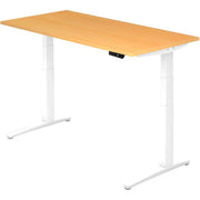 HAMMERBACHER XBHM16 höhenverstellbarer Schreibtisch 65,0 - 130,0 cm - elektrisch buche / weiß