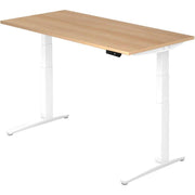 HAMMERBACHER XBHM16 höhenverstellbarer Schreibtisch 65,0 - 130,0 cm - elektrisch eiche / weiß