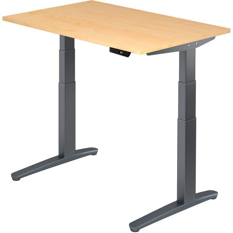 HAMMERBACHER XBHM12 höhenverstellbarer Schreibtisch 65,0 - 130,0 cm - elektrisch ahorn / grafit