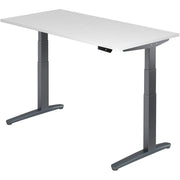 HAMMERBACHER XBHM16 höhenverstellbarer Schreibtisch 65,0 - 130,0 cm - elektrisch weiß / grafit