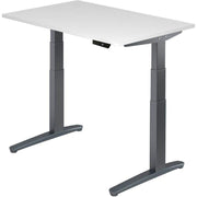 HAMMERBACHER XBHM12 höhenverstellbarer Schreibtisch 65,0 - 130,0 cm - elektrisch weiß / grafit