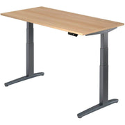 HAMMERBACHER XBHM16 höhenverstellbarer Schreibtisch 65,0 - 130,0 cm - elektrisch eiche / grafit