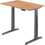 HAMMERBACHER XBHM12 höhenverstellbarer Schreibtisch 65,0 - 130,0 cm - elektrisch asteiche / grafit