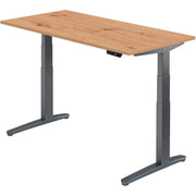 HAMMERBACHER XBHM16 höhenverstellbarer Schreibtisch 65,0 - 130,0 cm - elektrisch asteiche / grafit