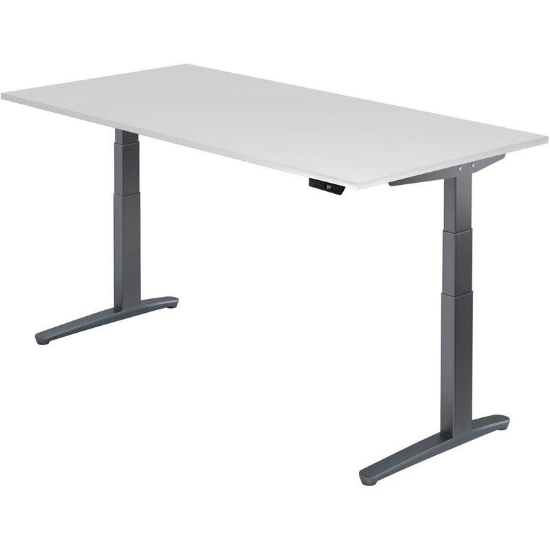 HAMMERBACHER XBHM2E höhenverstellbarer Schreibtisch 65,0 - 130,0 cm - elektrisch weiß / grafit