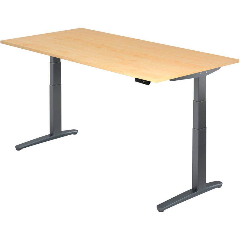 HAMMERBACHER XBHM2E höhenverstellbarer Schreibtisch 65,0 - 130,0 cm - elektrisch ahorn / grafit