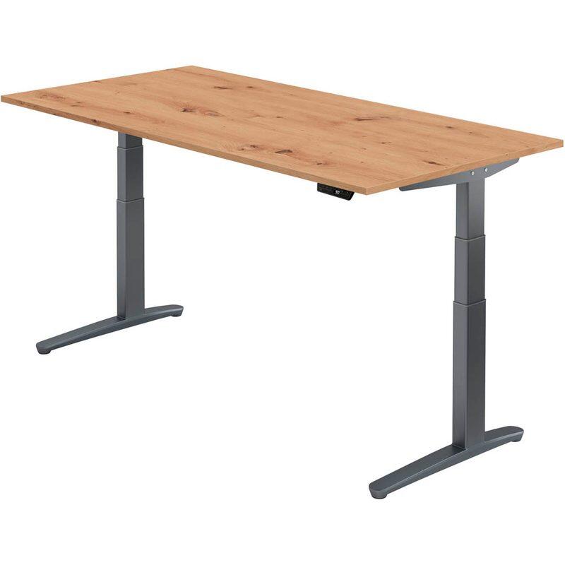 HAMMERBACHER XBHM2E höhenverstellbarer Schreibtisch 65,0 - 130,0 cm - elektrisch asteiche / grafit