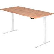 HAMMERBACHER XBHM2E höhenverstellbarer Schreibtisch 65,0 - 130,0 cm - elektrisch nussbaum / nussbaum