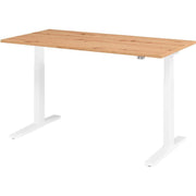 HAMMERBACHER XMKA16 höhenverstellbarer Schreibtisch 70,0 - 120,0 cm - elektrisch asteiche / weiß
