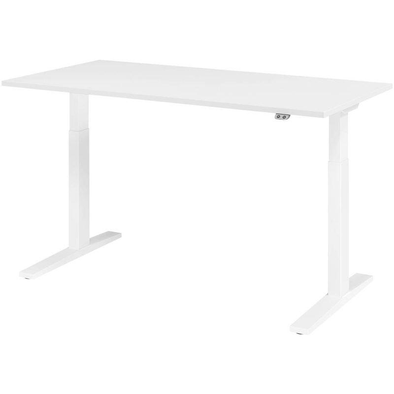 HAMMERBACHER XMKA16 höhenverstellbarer Schreibtisch 70,0 - 120,0 cm - elektrisch weiß / weiß