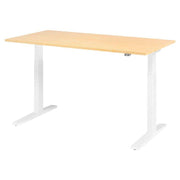 HAMMERBACHER XMKA16 höhenverstellbarer Schreibtisch 70,0 - 120,0 cm - elektrisch ahorn / weiß