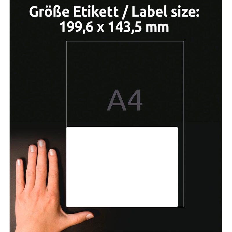 AVERY Zweckform Etiketten L4734REV-100 weiß 199,6 x 143,5 mm