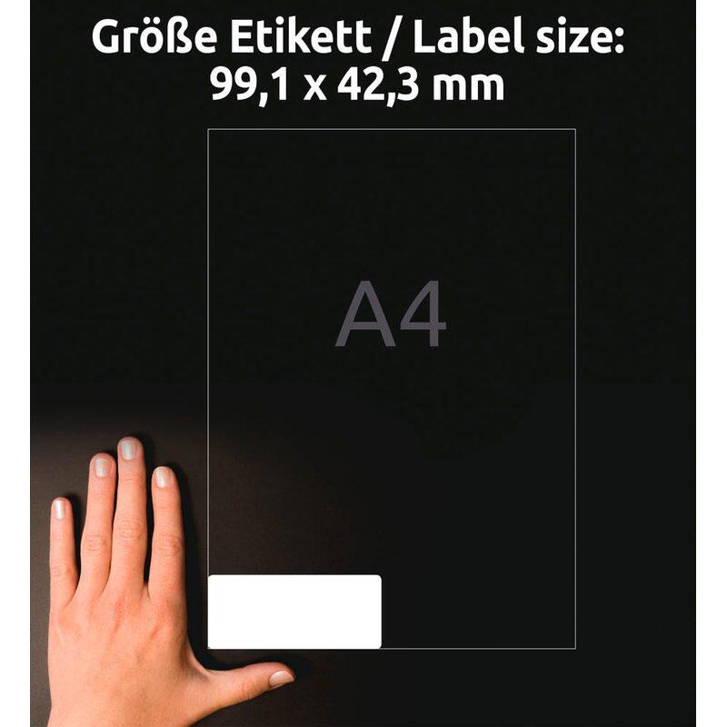 AVERY Zweckform Etiketten L4743REV-25 weiß 99,1 x 42,3 mm