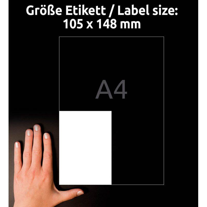 AVERY Zweckform Etiketten LR3483-10 weiß 105,0 x 148,0 mm