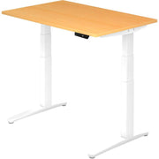 HAMMERBACHER XBHM12 höhenverstellbarer Schreibtisch 65,0 - 130,0 cm - elektrisch buche / weiß