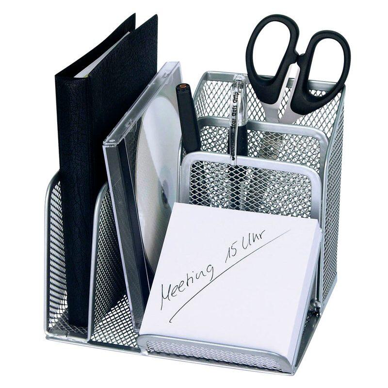 WEDO Schreibtisch-Organizer 15,8 x 13,5 x 14,5 cm silber
