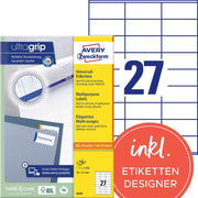 AVERY Zweckform Etiketten 3479 weiß 70,0 x 32,0 mm