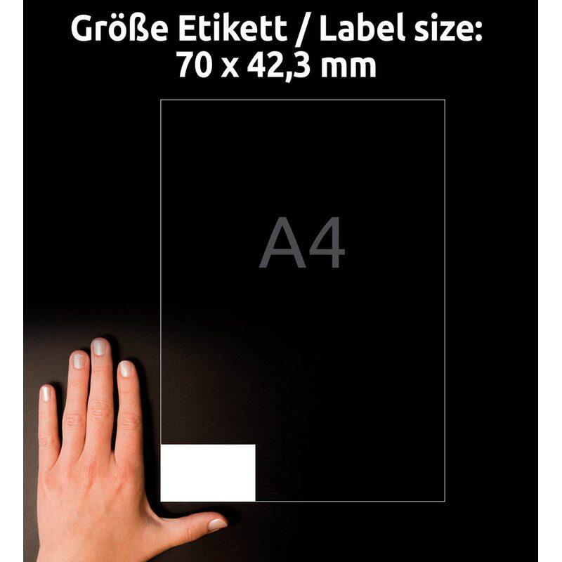 AVERY Zweckform Etiketten 6174 weiß 70,0 x 42,3 mm