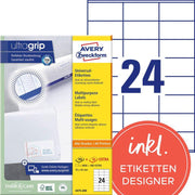 AVERY Zweckform Etiketten 3475-200 weiß 70,0 x 36,0 mm