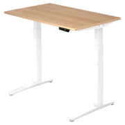 HAMMERBACHER XBHM12 höhenverstellbarer Schreibtisch 65,0 - 130,0 cm - elektrisch eiche / weiß