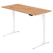 HAMMERBACHER XBHM16 höhenverstellbarer Schreibtisch 65,0 - 130,0 cm - elektrisch asteiche / weiß