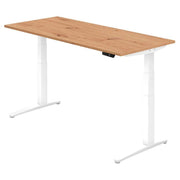 HAMMERBACHER XBHM19 höhenverstellbarer Schreibtisch 65,0 - 130,0 cm - elektrisch asteiche / weiß