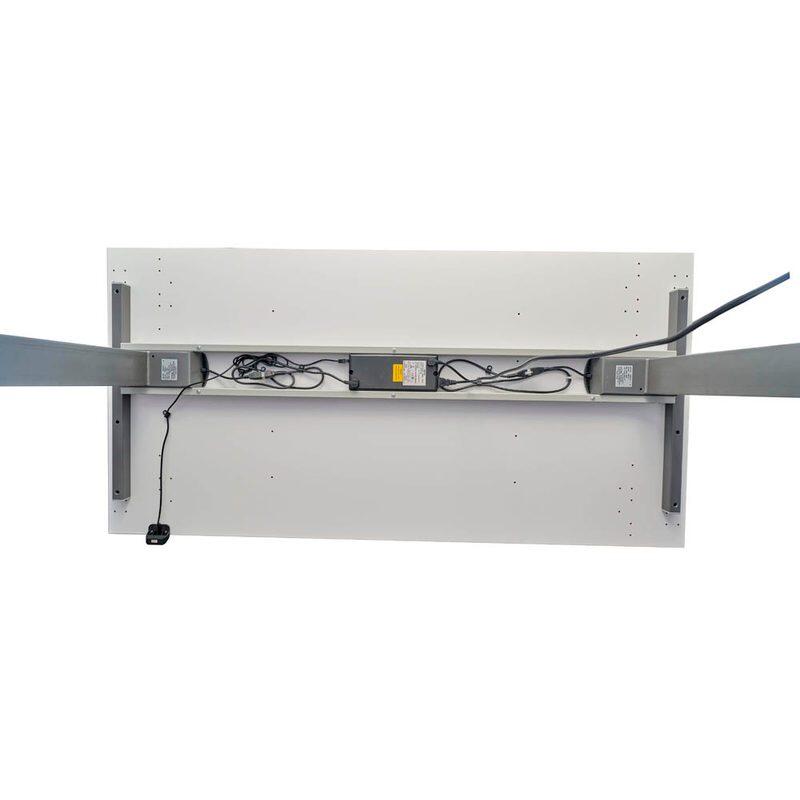 HAMMERBACHER XMKA12 höhenverstellbarer Schreibtisch 70,0 - 120,0 cm - elektrisch buche / weiß