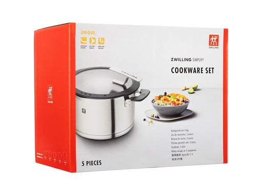 Zwilling SIMPLIFY - Cookware set with cover - 5 items - round - silver