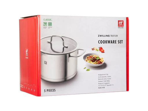 Zwilling TrueFlow - Cookware set with cover - 5 items - round - silver