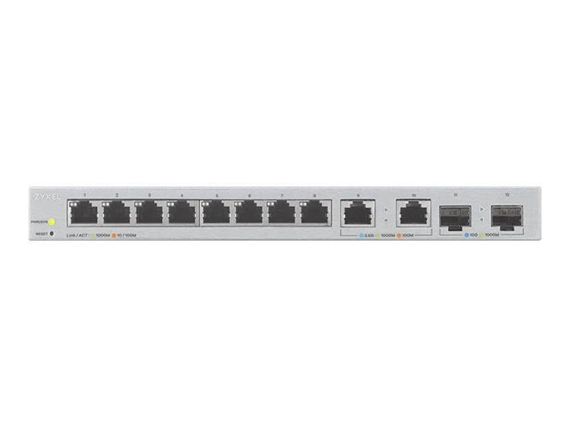 ZyXEL XGS1210-12 12-Port Web-Managed Multi-Gigabit Switch with 2-Port 2.5G and 2-Port 10G SFP+