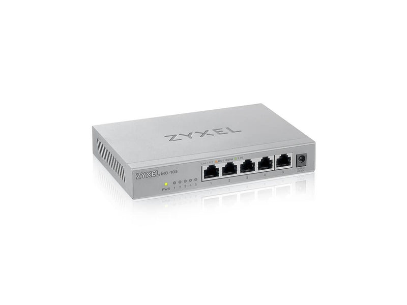 ZyXEL XMG-105 5-Port 2.5G Unmanaged Switch with 10G Uplink