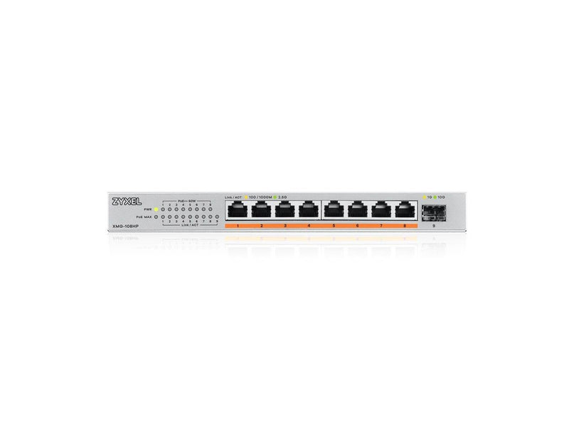 ZyXEL XMG-108HP 8-Port 2.5G Unmanaged Switch 10G Uplink