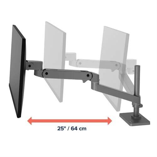 Ergotron LX Pro Monitor Tischhalterung - für 2 LCD-Displays - nebeneinander - Schwarz