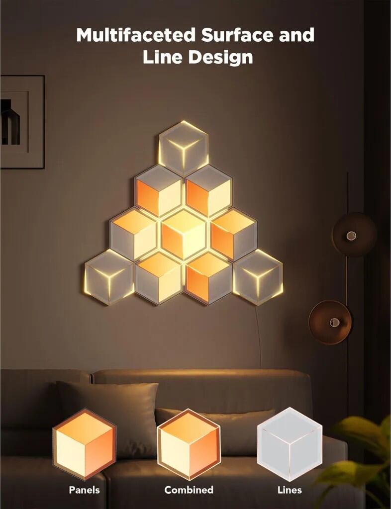 Govee - RGBIC Glide Hexa Light Panels Ultra - 7 Stück