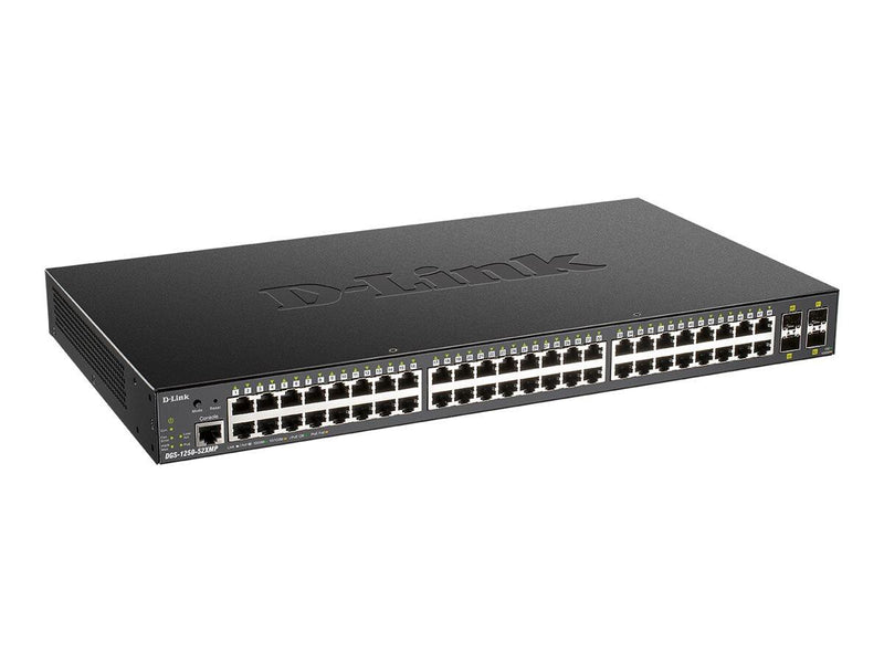 D-Link DGS-1250-52XMP/E, 52-Port Smart Managed PoE+ Gigabit Switch 4x 10G