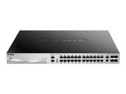 D-Link DGS-3130-30PS/E, 30-Port Layer 3 PoE Gigabit Stack Switch (SI)