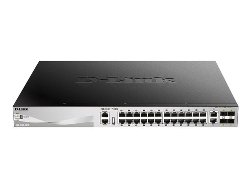 D-Link DGS-3130-30PS/E, 30-Port Layer 3 PoE Gigabit Stack Switch (SI)