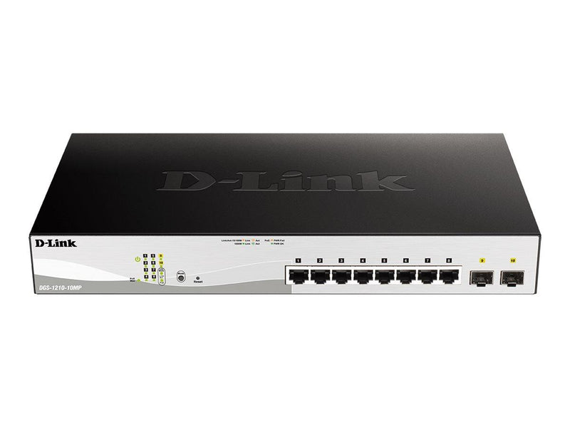 D-Link DGS-1210-10MP/E, 10-Port Layer2 PoE+ Smart Managed Gigabit Switch