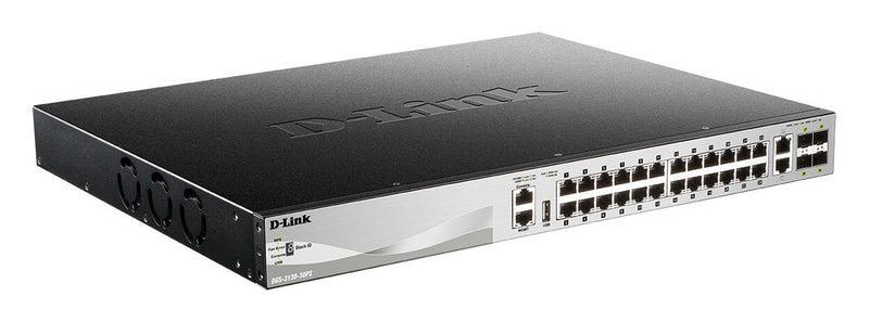 D-Link DGS-3130-30PS/E, 30-Port Layer 3 PoE Gigabit Stack Switch (SI)