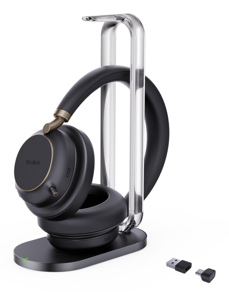 Yealink Headset BH 76 Plus mit Ladestation Teams Black USB-C/A