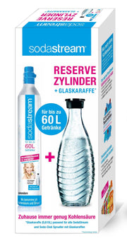 Sodastream Reservezylinder 60 L + 1 Glaskaraffe
