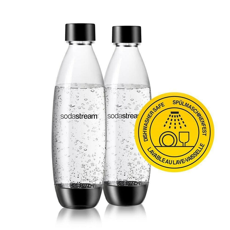 Sodastream DuoPack Fuse Flaschenset 2x 1L, schwarz