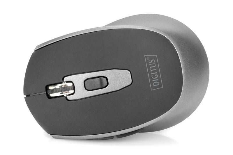 Digitus kabellose Maus, Schwarz/Grau