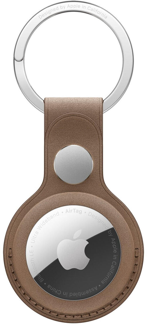 Apple Air Tag Anhänger Feingewebe taupe